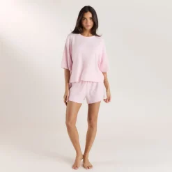 Haut de Pyjama Soft Waffle - Rose