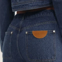 Jean Large Taille Haute - Bleu