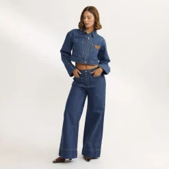 Jean Large Taille Haute - Bleu