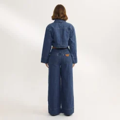 Jean Large Taille Haute - Bleu