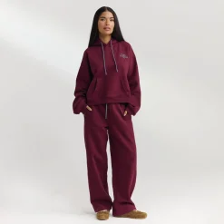 Jogging à Jambe Droite - Laque Cerise