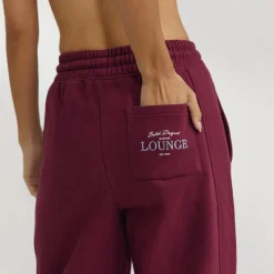 Jogging à Jambe Droite - Laque Cerise