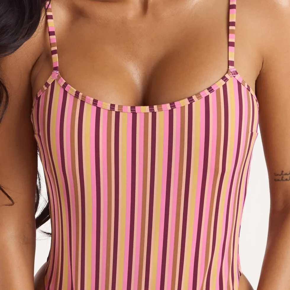 Maillot de Bain Sunstripe - Rayures Rétro