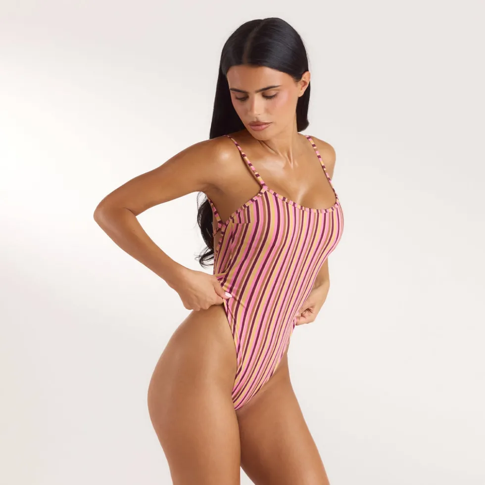 Maillot de Bain Sunstripe - Rayures Rétro