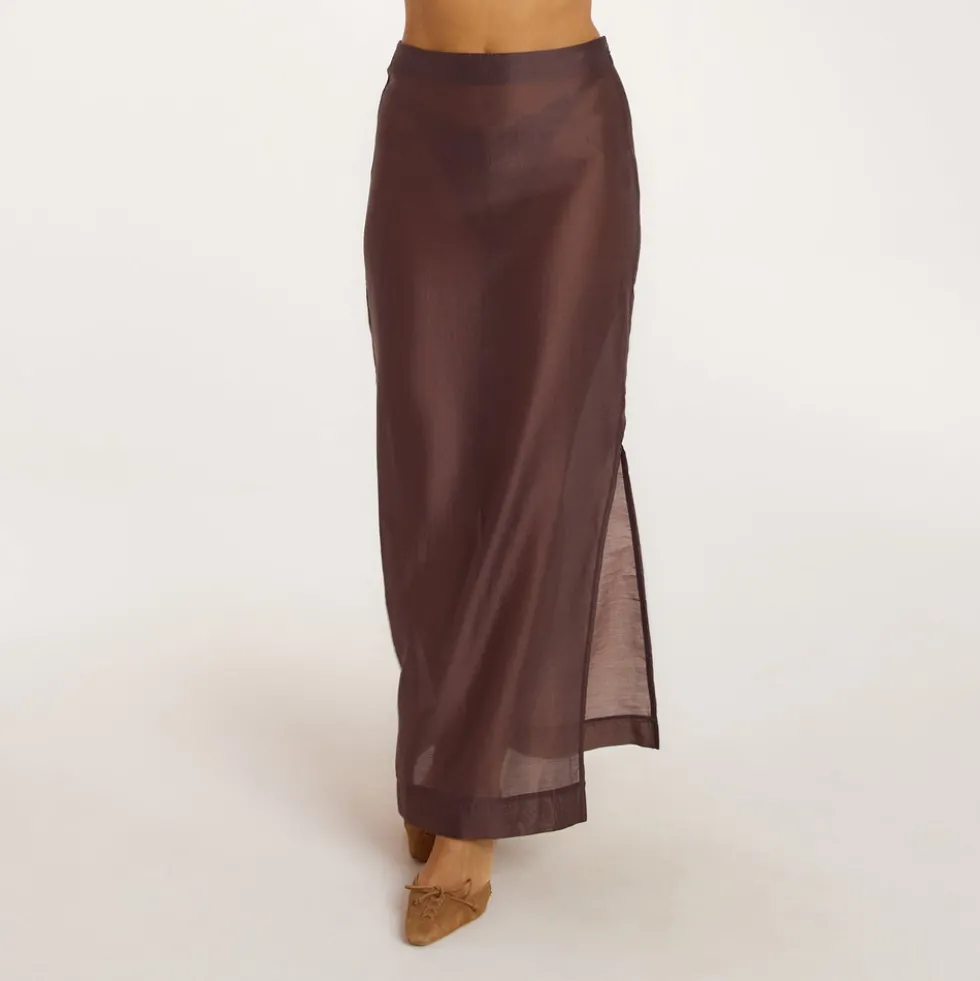 Maxi-Jupe Transparente - Chocolat