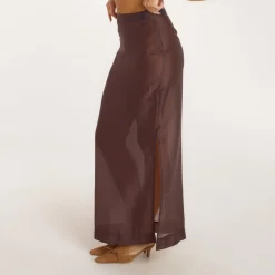Maxi-Jupe Transparente - Chocolat
