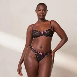Neon Balcony Soutien-Gorge et G-string Ensemble - Noir