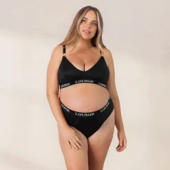 Nurture Soutien-Gorge d’Allaitement & String/Culotte Ensemble - Noir