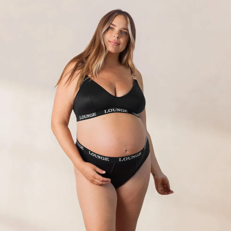 Nurture Soutien-Gorge d’Allaitement & String/Culotte Ensemble - Noir