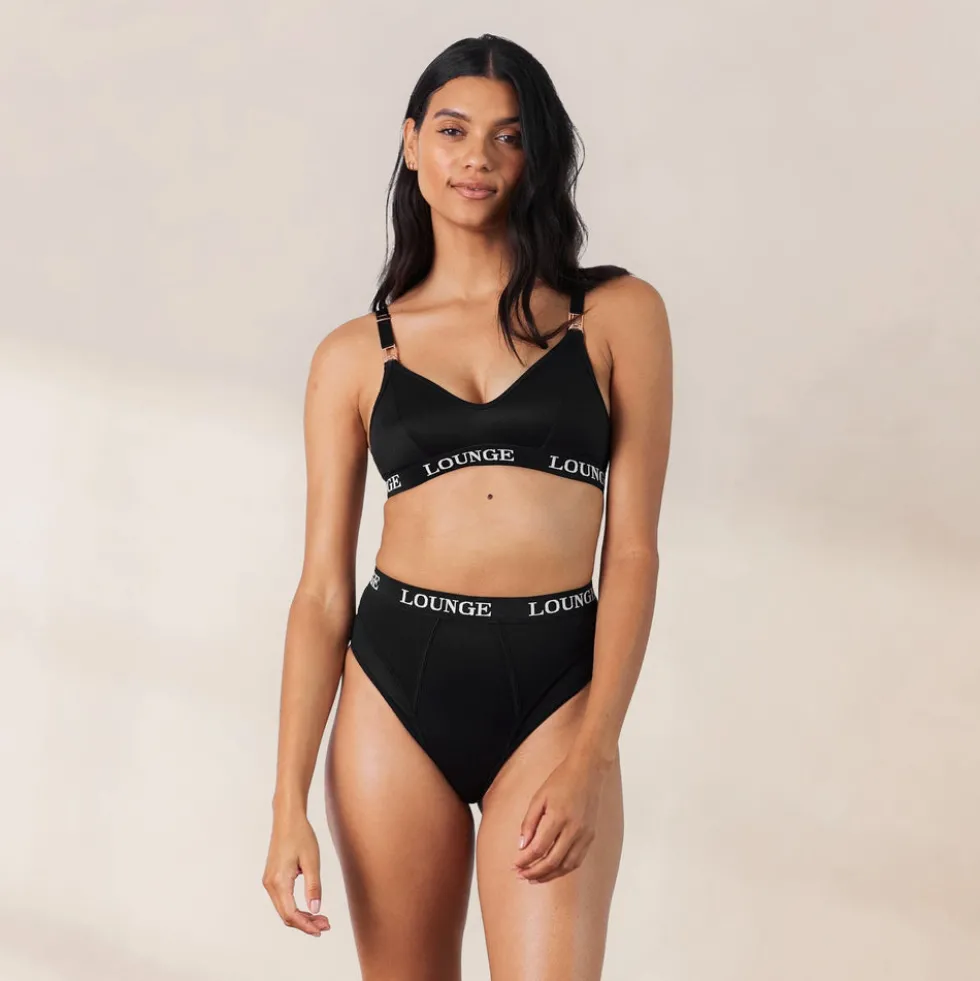 Nurture Soutien-Gorge d’Allaitement & String/Culotte Ensemble - Noir