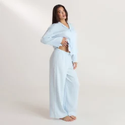 Pantalon de Pyjama Crinkle - Bleu