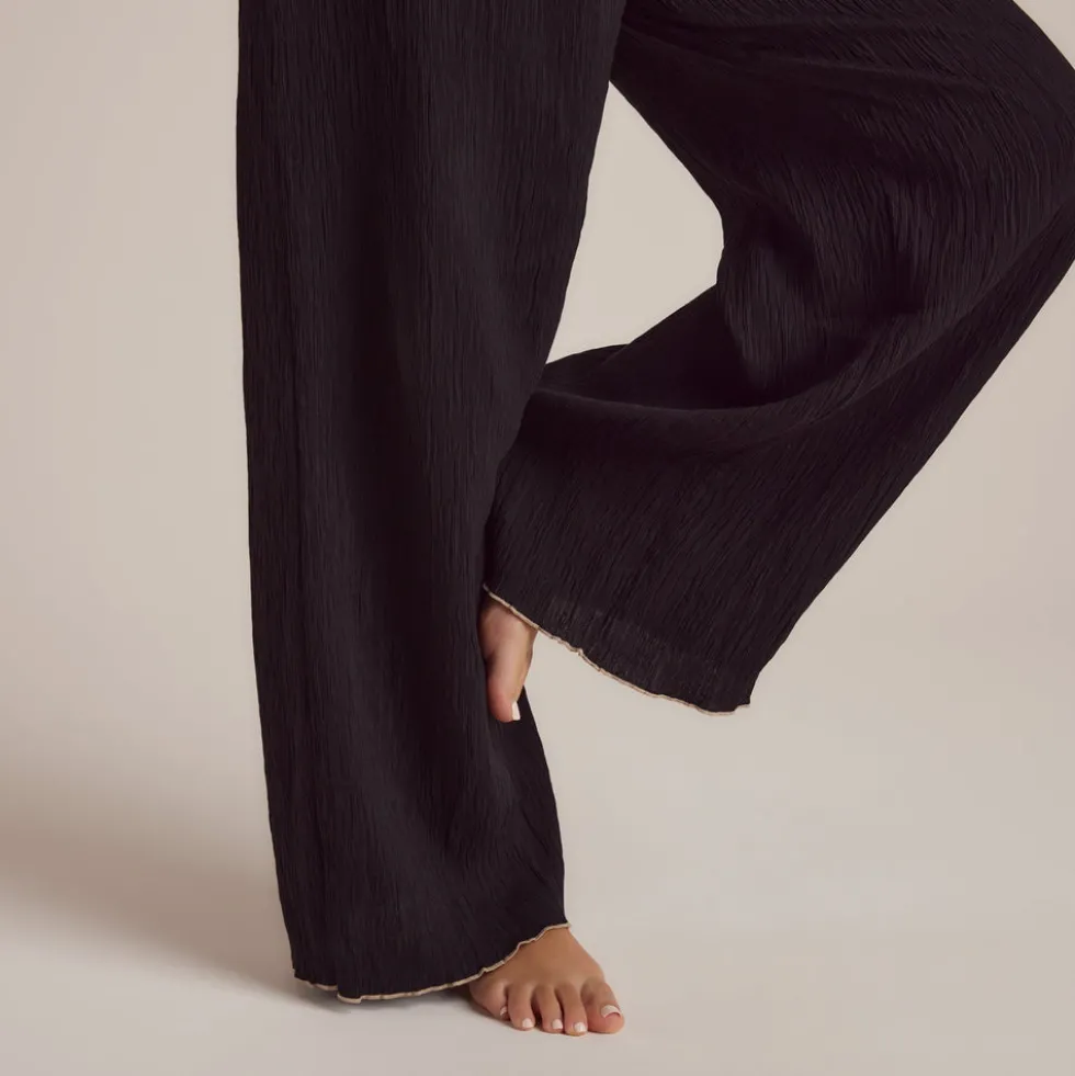 Pantalon de Pyjama Crinkle - Noir