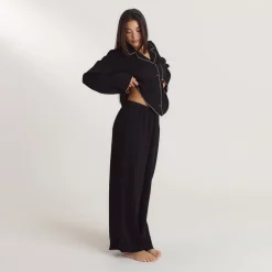 Pantalon de Pyjama Crinkle - Noir