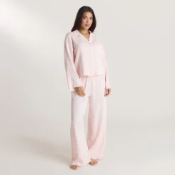 Pantalon de Pyjama Crinkle - Rose