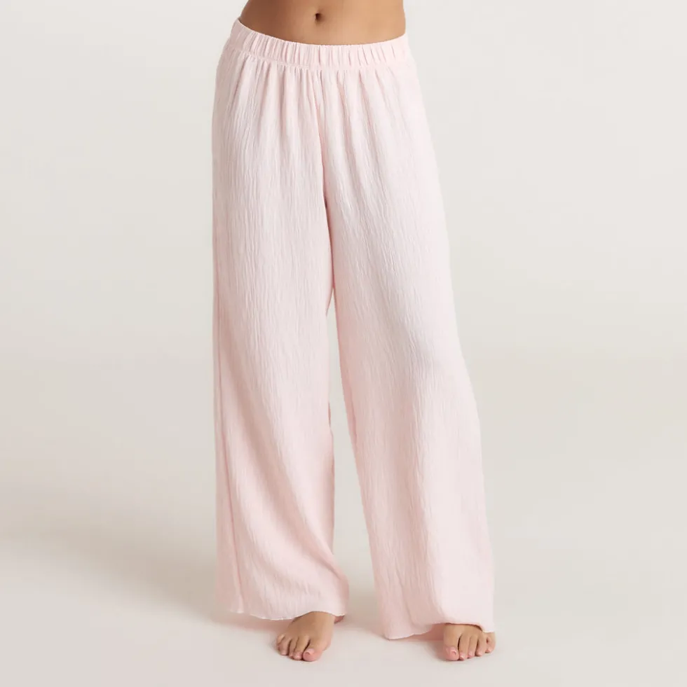 Pantalon de Pyjama Crinkle - Rose