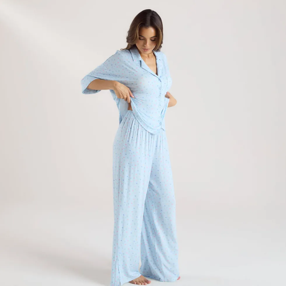 Pantalon de Pyjama en Modal - Bleu Floral