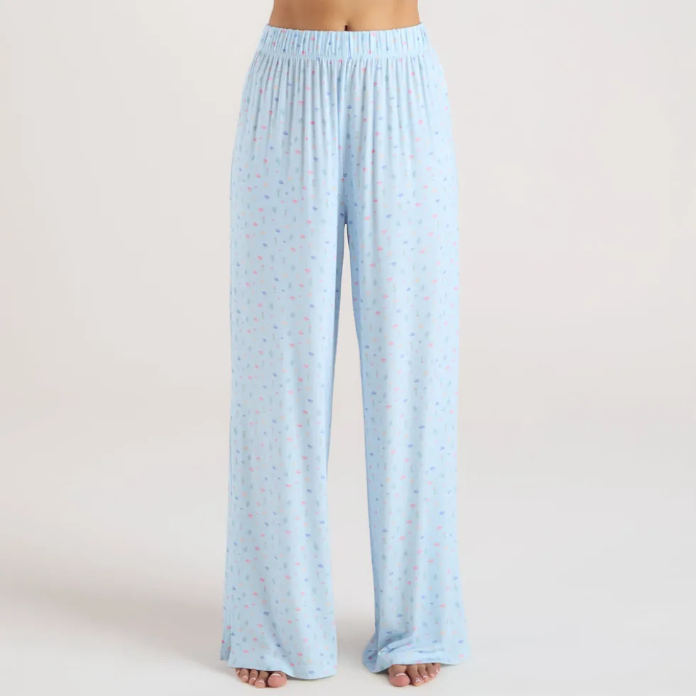 Pantalon de Pyjama en Modal - Bleu Floral