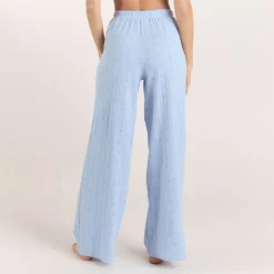 Pantalon de Pyjama en Pointelle - Bleu Floral