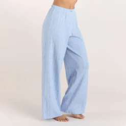 Pantalon de Pyjama en Pointelle - Bleu Floral
