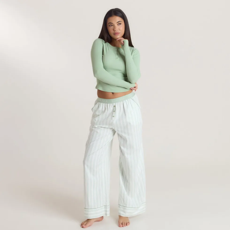Pantalon de Pyjama Henley Gui - Sauge