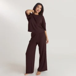 Pantalon de Pyjama Soft Waffle - Chocolat Noir