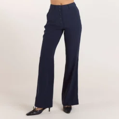 Pantalon Droit Style 90s - Bleu Marine