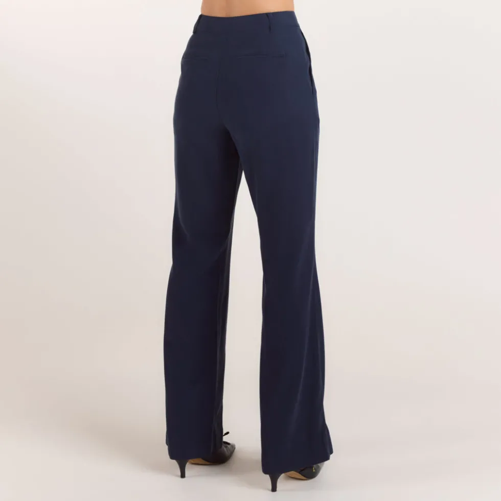 Pantalon Droit Style 90s - Bleu Marine