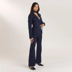 Pantalon Droit Style 90s - Bleu Marine