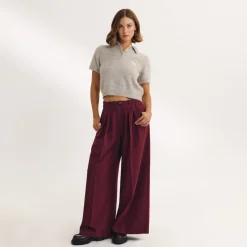 Pantalon Large - Laque cerise