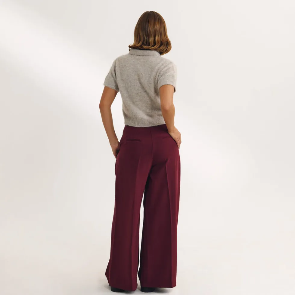 Pantalon Large - Laque cerise