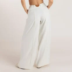 Pantalon Large à Plis - Écru