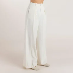Pantalon Large à Plis - Écru