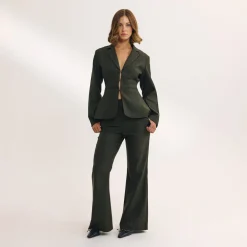 Pantalon Évasé - Vert Foncé