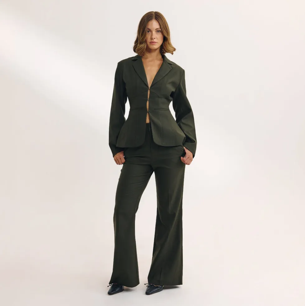 Pantalon Évasé - Vert Foncé