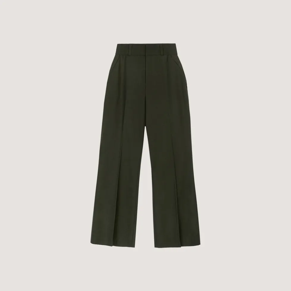 Pantalon Évasé - Vert Foncé