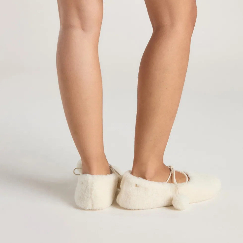 Pantoufle Ballerine Poppy - Écru