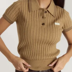 Polo en Maille - Beige