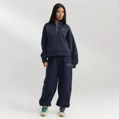 Pull avec Quart de Zip - Bleu Foncé