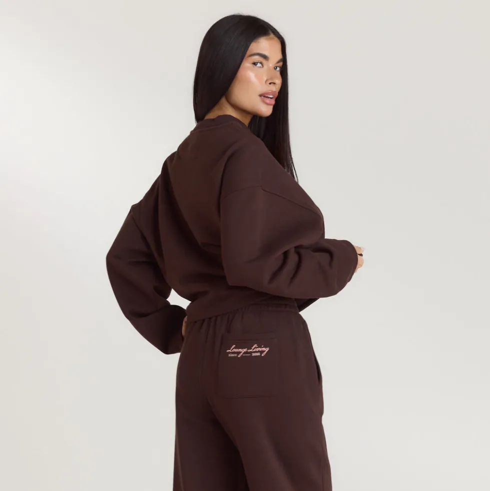Pull avec Quart de Zip Lounge Living - Chocolat
