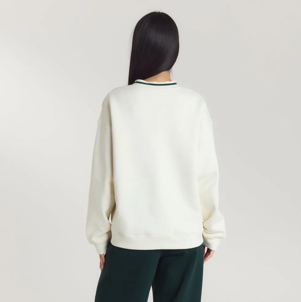 Pull à Col en V Lounge Living - Crème