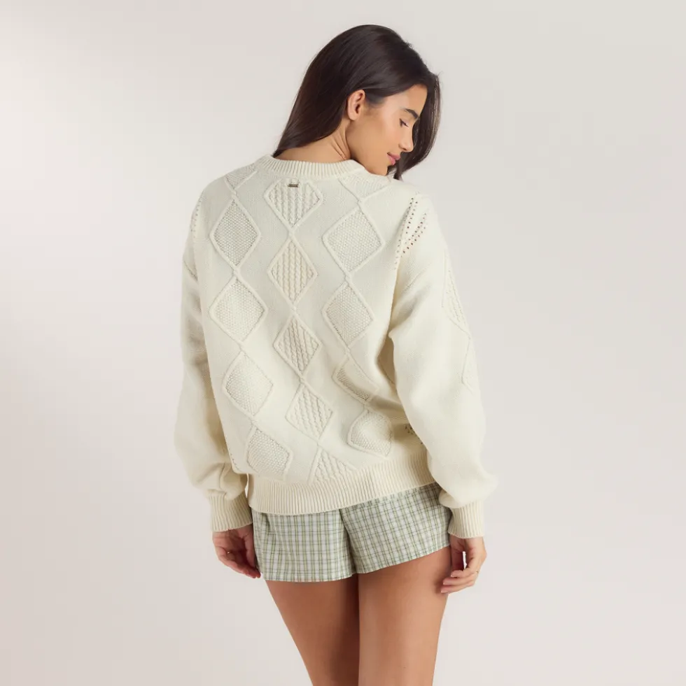 Pull Torsadé - Crème