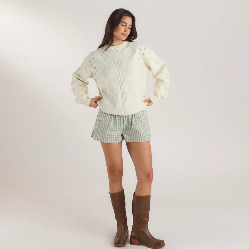 Pull Torsadé - Crème