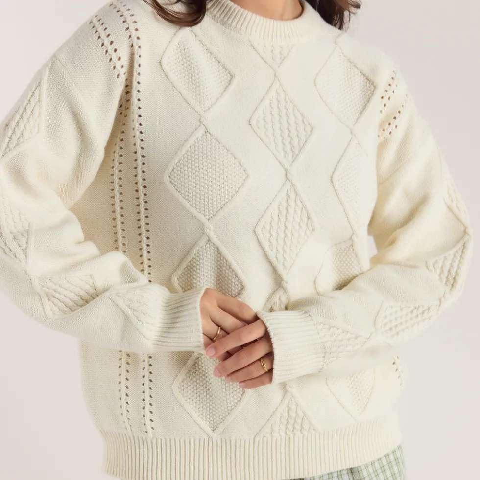 Pull Torsadé - Crème