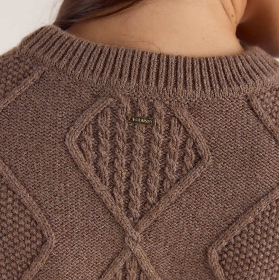 Pull Torsadé - Marron