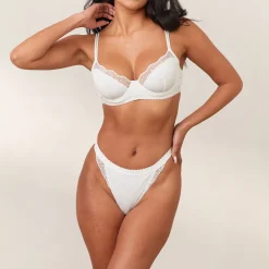 Ribbed Balcony Soutien-Gorge - Blanc