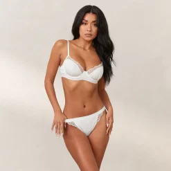 Ribbed Balcony Soutien-Gorge - Blanc