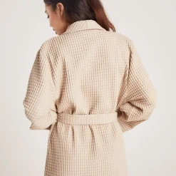 Robe de Chambre Waffle - Vison