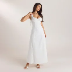 Robe Maxi Corset - Blanc