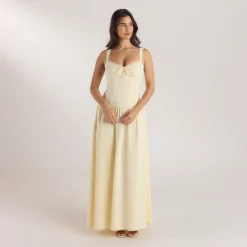 Robe Maxi Taille Basse - Jaune Citron