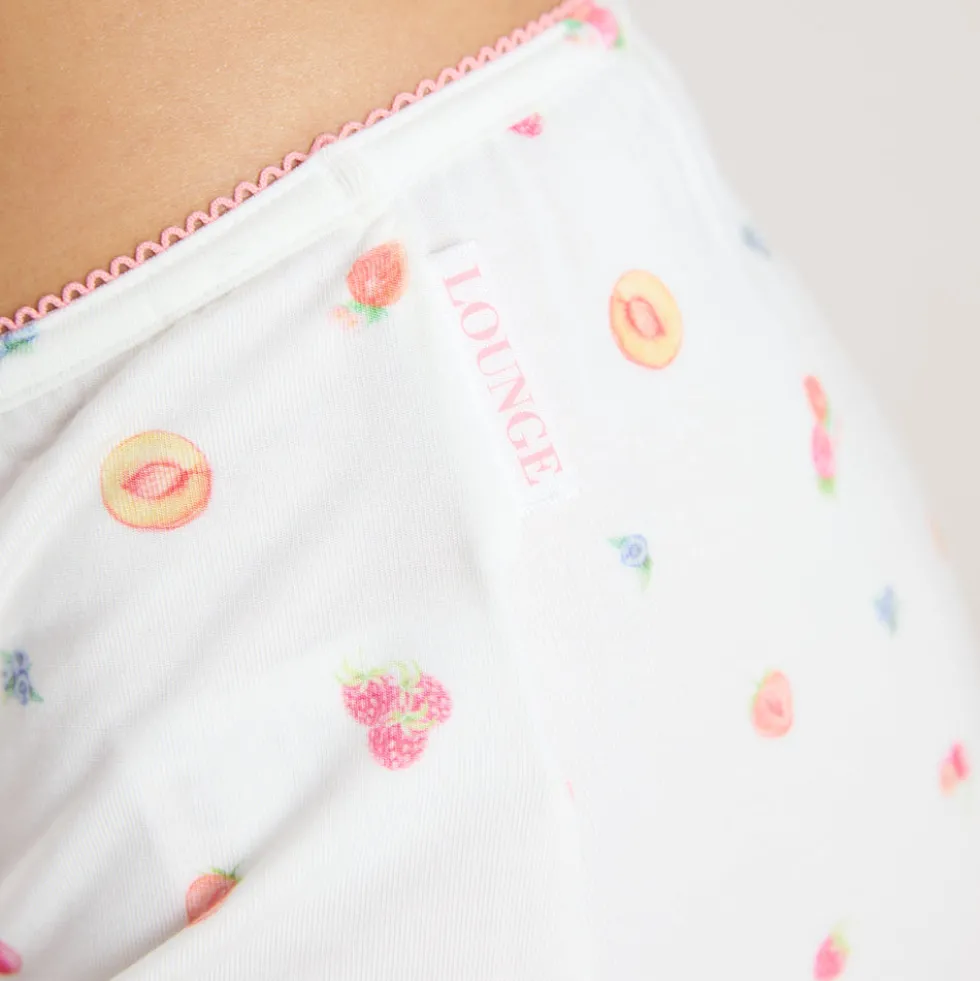 Short de Pyjama en Modal - Fruits Blancs